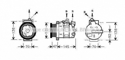 AVA QUALITY COOLING msk390 -  Компрессор, кондиционер